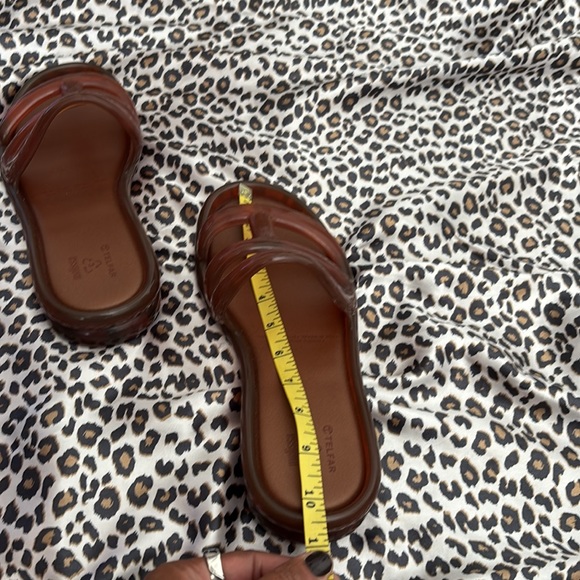 Melissa x Telfar brown jelly sandals rubber summer casual size 9 (best fits 10) - Picture 7 of 8